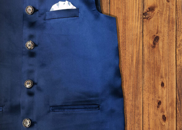 Latest Blue Sadri (Satin)