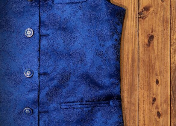 Latest Blue Sadri (Brocade)